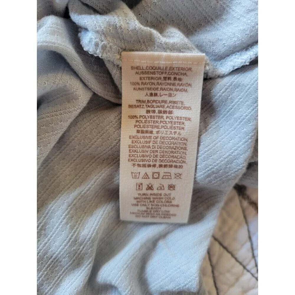 Free People Saheli Top Glacier Ice Lace Embroidered Long Sleeve Tunic Size S